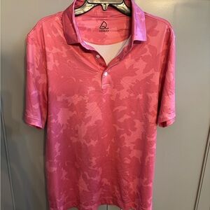 Deolax Men's Pink Polo Golf Shirt sz lg